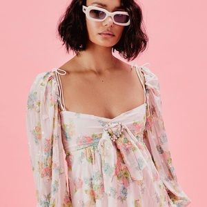 For love and lemons Georgina swing dress in vintage print